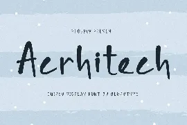 Acrhitech Quirky Display Font