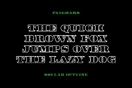 Dollar Outline font