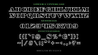 Dollar Outline font