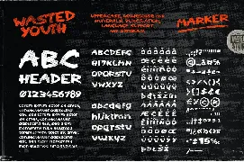 Wasted Youth: A 90s Grunge Inspired Brush Font