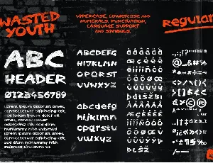 Wasted Youth: A 90s Grunge Inspired Brush Font