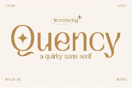 Quency - Quirky Sans Serif font