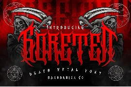 Goreten Vintage Metal Horror Font