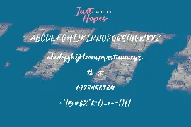 Just Hopes SVG Brush Font