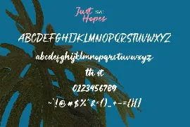 Just Hopes SVG Brush Font