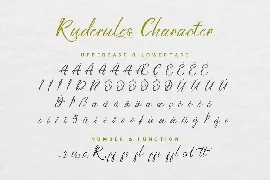 Ruderules Script Font