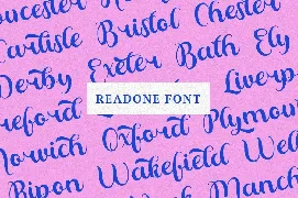 Readone Script - Love Beautiful Logo Font