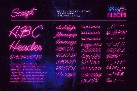 Retro Neon Font - Script Style