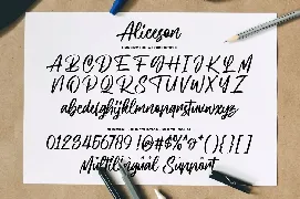 Aliceson â€“ Modern Handlettering font