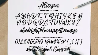 Aliceson â€“ Modern Handlettering font