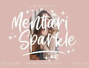 Menttari Sparkle Handwritten font