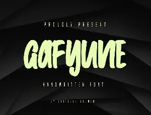 Gafyune - Handwritten Font