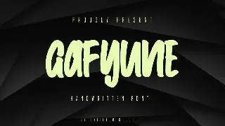 Gafyune - Handwritten Font