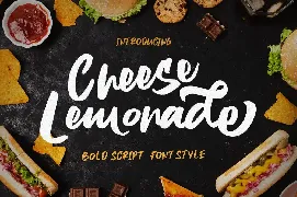 Cheese Lemonade - Script Brush Stylist Food font