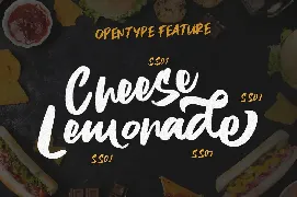 Cheese Lemonade - Script Brush Stylist Food font