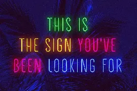 Retro Neon Font - Compressed Style