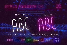 Retro Neon Font - Compressed Style