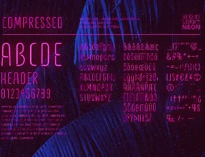 Retro Neon Font - Compressed Style