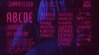 Retro Neon Font - Compressed Style