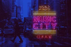 Retro Neon Font - Outline Style