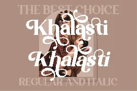 Khalasti Serif font