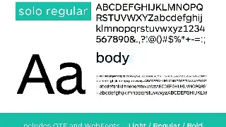 SOLO - Authentic Sans-Serif Typeface + WebFonts