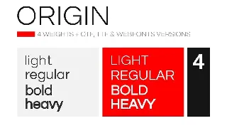 ORIGIN - Modern Sans-Serif Typeface + Web Fonts