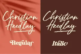 Christian Heedlay Signature font