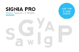 SIGNIA Pro Modern Typeface + WebFont