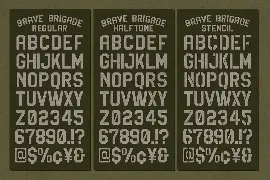 Brave Brigade - Tactical Display Font