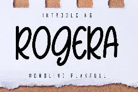 Rogera - Monoline Playful font