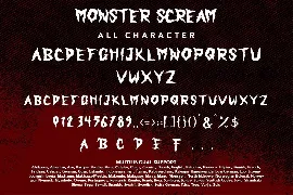 Monster Scream - Ghotic Display Font