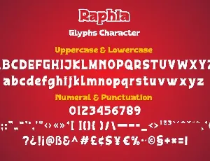 Raphia font