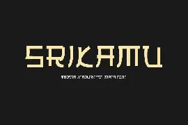 Srikamu - Modern Japanese Style font