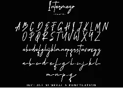 Intermezo Signature Font