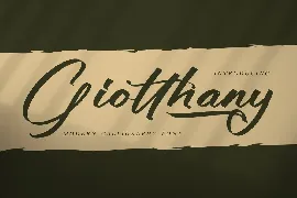 Giotthany Modern Calligraphy Font