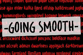 GOING SMOOTH - hard brush with attitude font