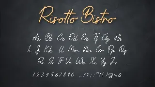 Risotto Bistro Handwritten Script font