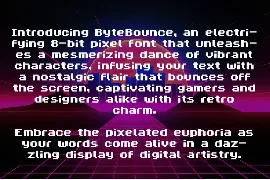 ByteBounce - 8Bit Pixel Font