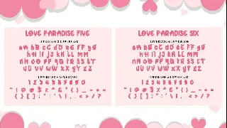 Love Paradise - 7 Quirky Love Font