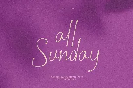 All Sunday font