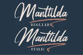 Manttilda Brush Signature font