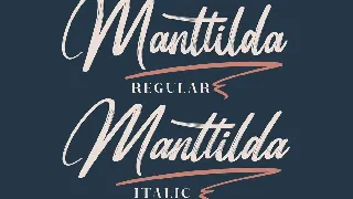 Manttilda Brush Signature font