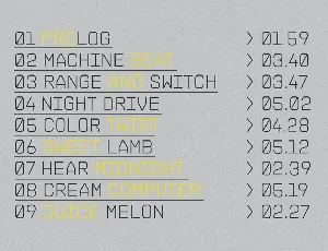 MONTECH V02 font