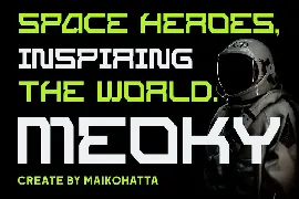 Meoky - Modern Futuristic Typeface font