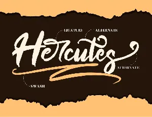 Hercutes Brush Font