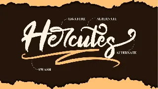 Hercutes Brush Font