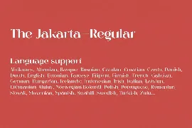 The Jakarta font