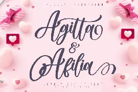 Agitta Afilia Lovely Script Font