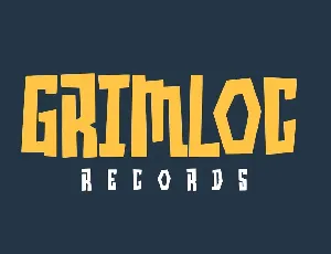 Grimblocks Display Font